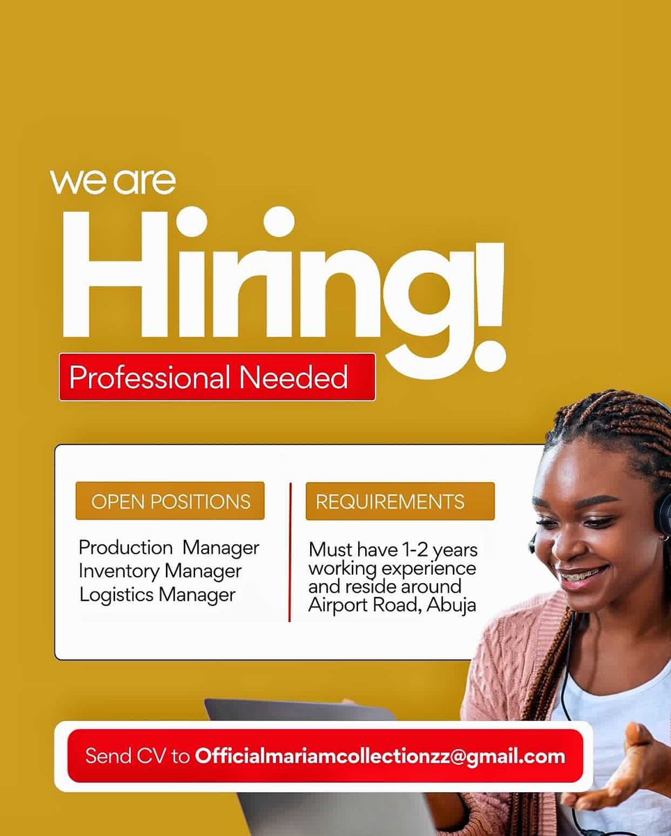 Read carefully and apply as indicated on the flyer
~~~~~~~
NOTE
•If you have not received any interview invites, get a professional CV that effectively communicates your qualifications. #jobsinabuja #instablog9ja #brandvate #bleespa  #jobacareer #jobinabuja