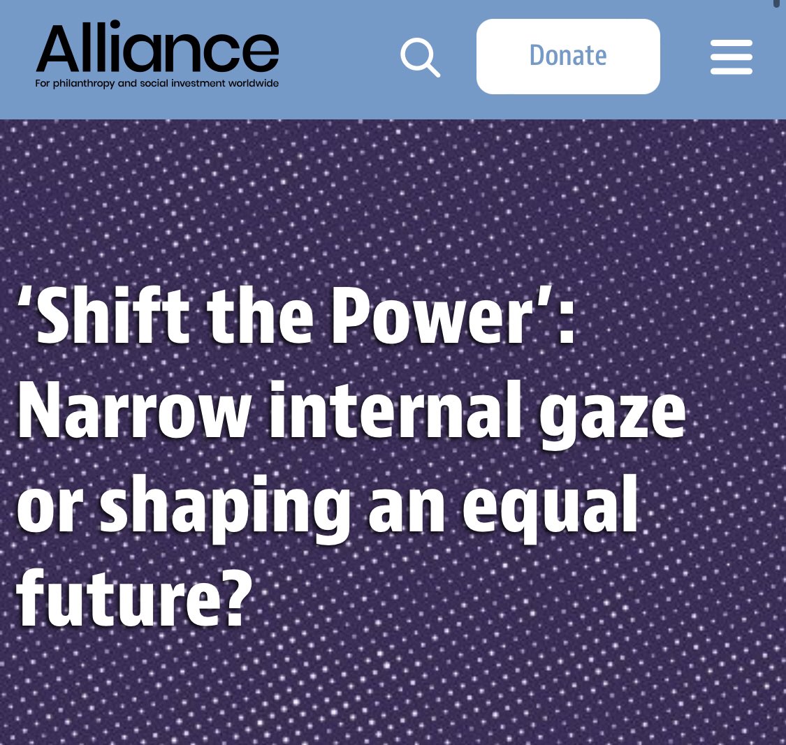 ✍🏾The Hows❓, Whys❓ and Whats ❓of Philanthropy 🫶🏾 _ ✍🏾 ‘Shift the Power’: Narrow internal gaze or shaping an equal future? 🔗❣️Click here to read all about it 🔗:alliancemagazine.org/blog/shift-the… _ #philanthropy2024 #civilsocietytrends