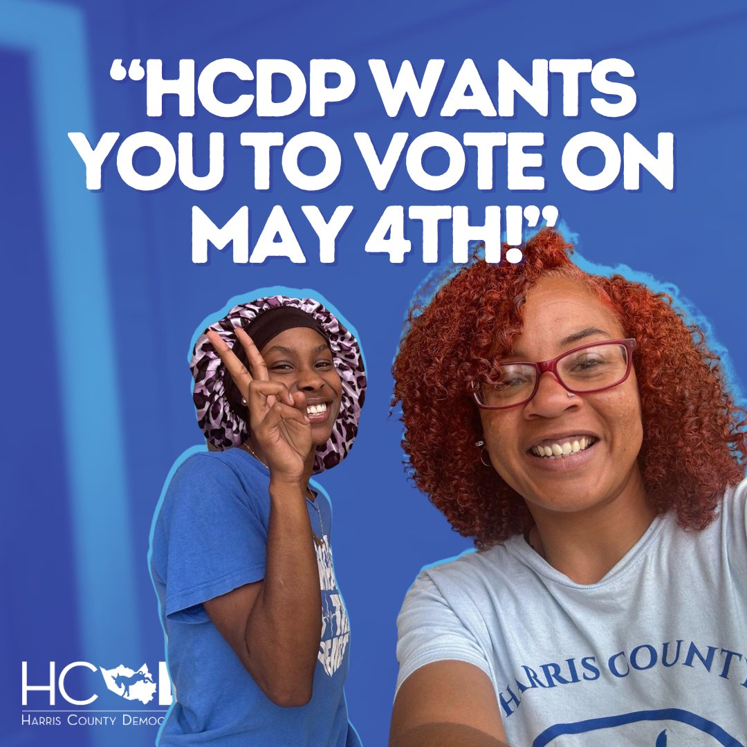 Our canvassers are out now, knocking doors to let people know about the important election for the HCAD board on May 4. If you care about fair #propertytaxes and #HISD funding, you won't want to miss this #election! -- #HarrisCountyHustle #vote #voteblue #turntexasblue #dems