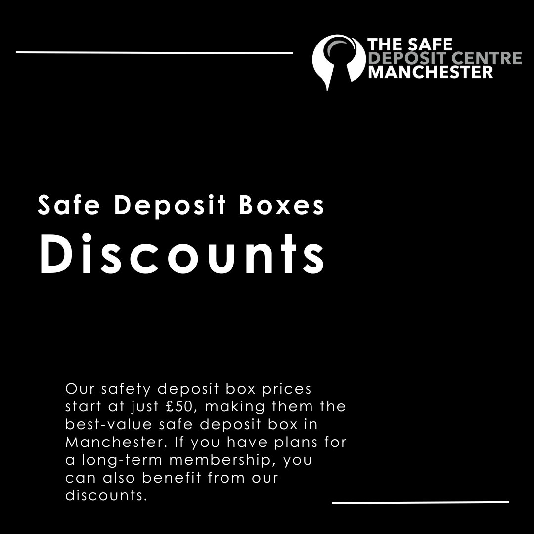 MCRSafeDeposit's tweet image. Don&apos;t miss out on our membership discounts for long-term contracts. 
☎️ 0161 273 7487
🌐 bit.ly/3yBCM9S
-
-
-
#Thesafedepositcentre #safedepositcentre #lockerbox #safebox #longtermrental #discountoffer #discount #SaveBig #SecureSavings #ManchesterSecurity #SafeDeposit