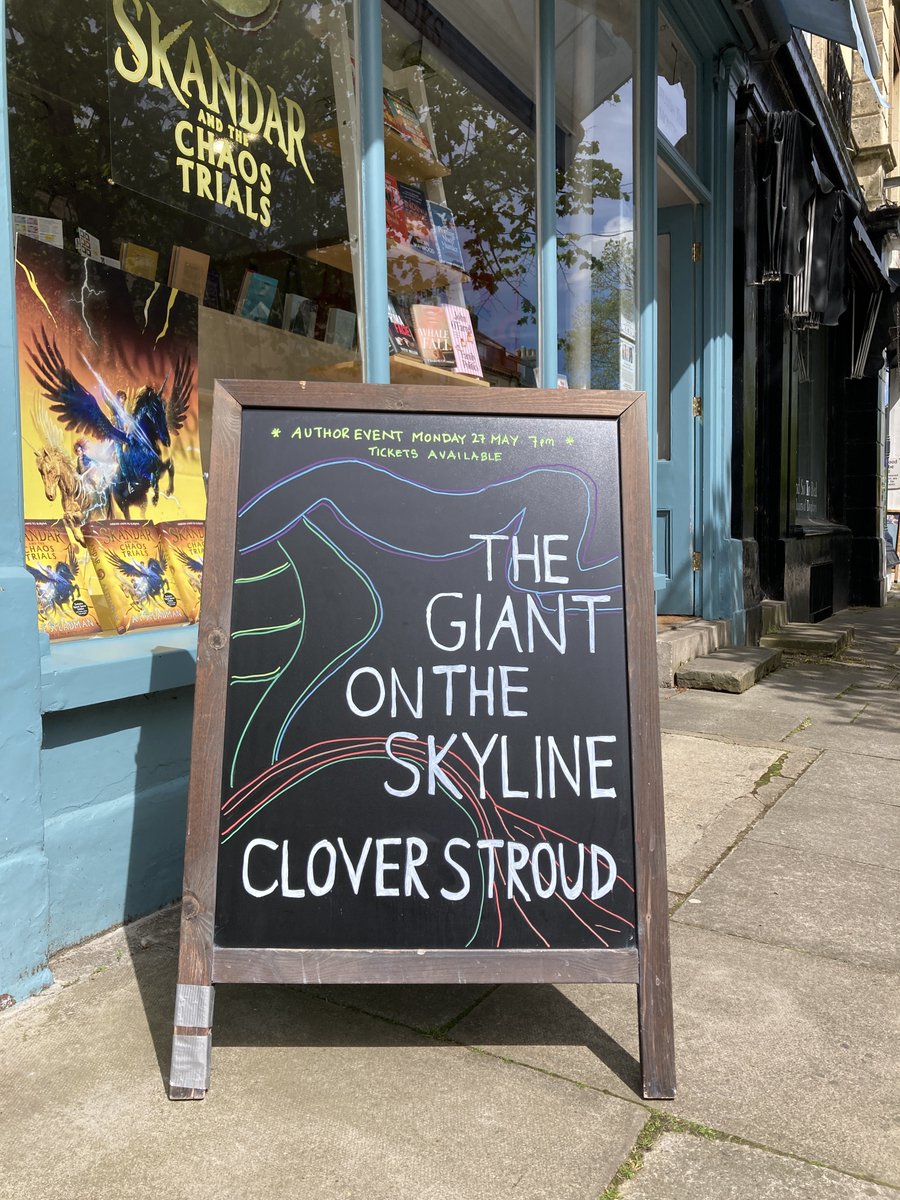 The Giant on the Skyline A frame looking lovely in the #cheltenham sunshine today We are looking forward to our evening with @cloverstroud on May 27th at @parabolaarts 🎟️ticketsource.co.uk/rossiterbooks/…