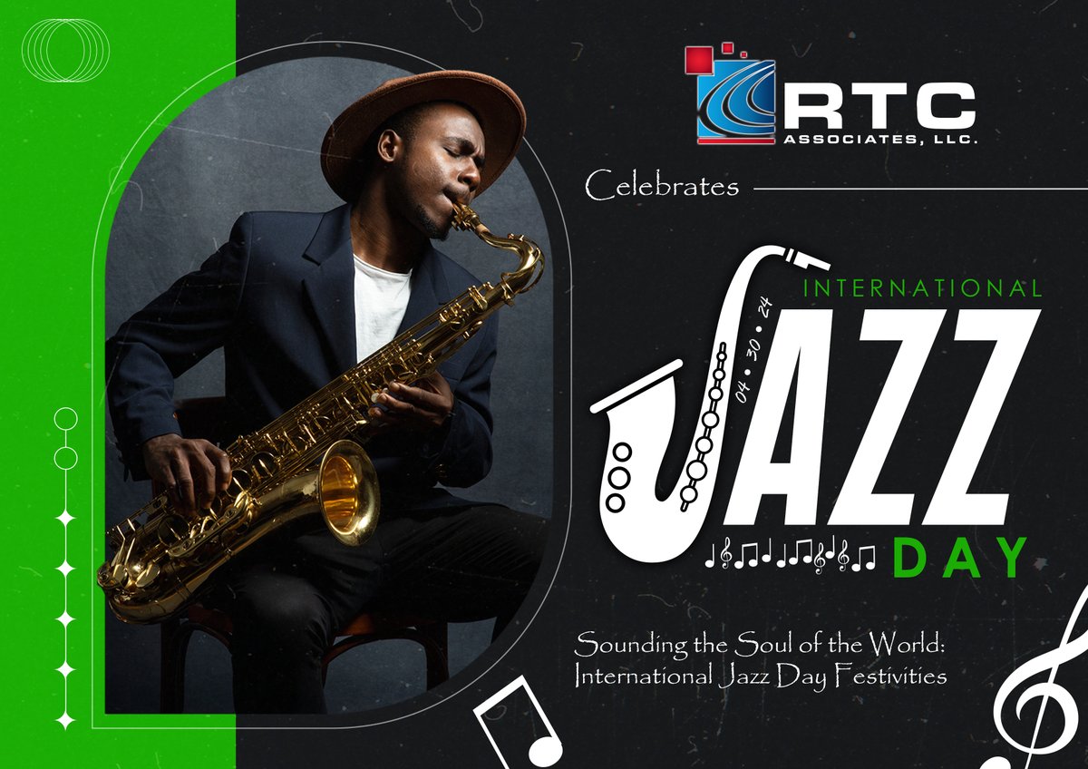 RTCAssociates's tweet image. 🎷Happy International Jazz Day!🎶

Today, we celebrate the universal language of jazz that transcends borders, cultures, and generations. Let&apos;s honor the legendary musicians who have shaped the history of jazz and continue to inspire us today.

#InternationalJazzDay
#UnityInMusic