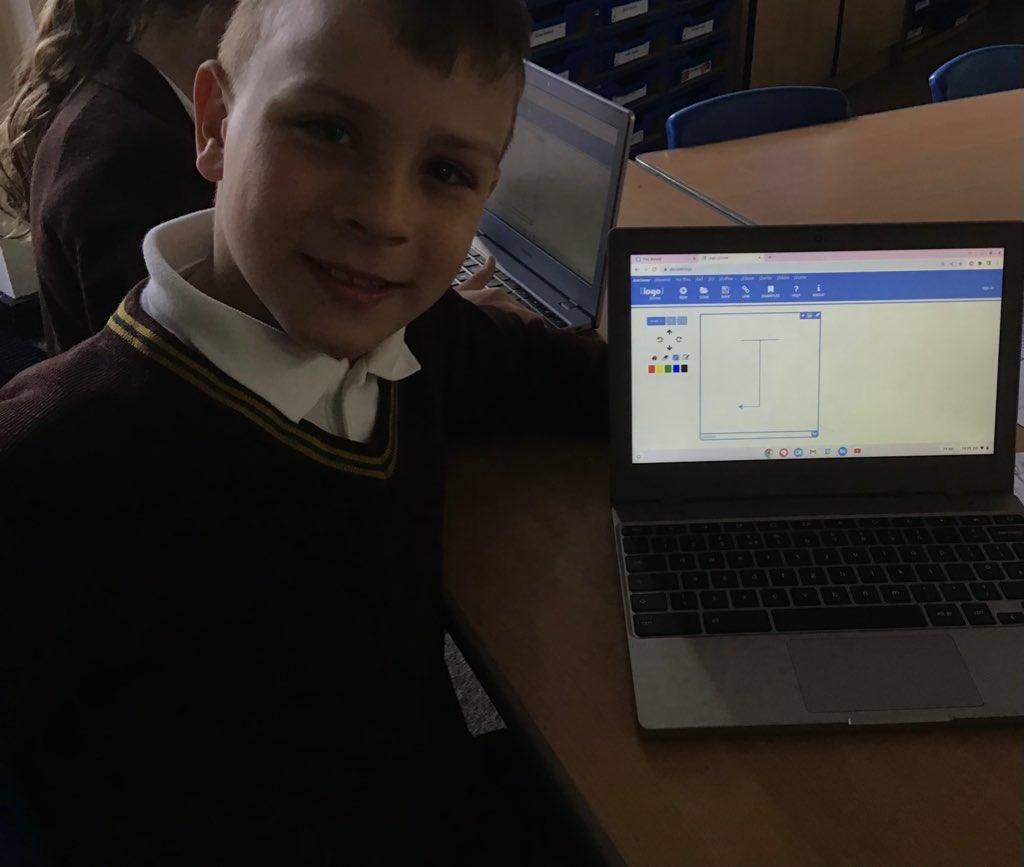 7StHerberts's tweet image. Using commands to create our initials #stherbertscomputing