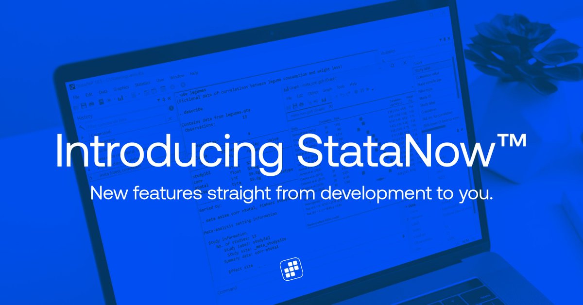 Introducing StataNow. New features straight from development to you.

Learn more → buff.ly/44kEZ8U