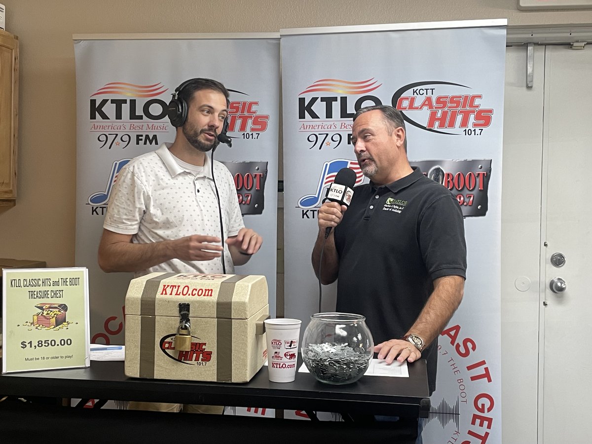 KTLO, Classic Hits 101.7 and 99.7 The Boot, is live at Taylor Hearing Center located at 202 N. College Street. Stop by and visit with Sammy Raycraft and the Taylor Hearing Center team and take a chance at the Treasure Chest and hot dogs from Petit Jean!