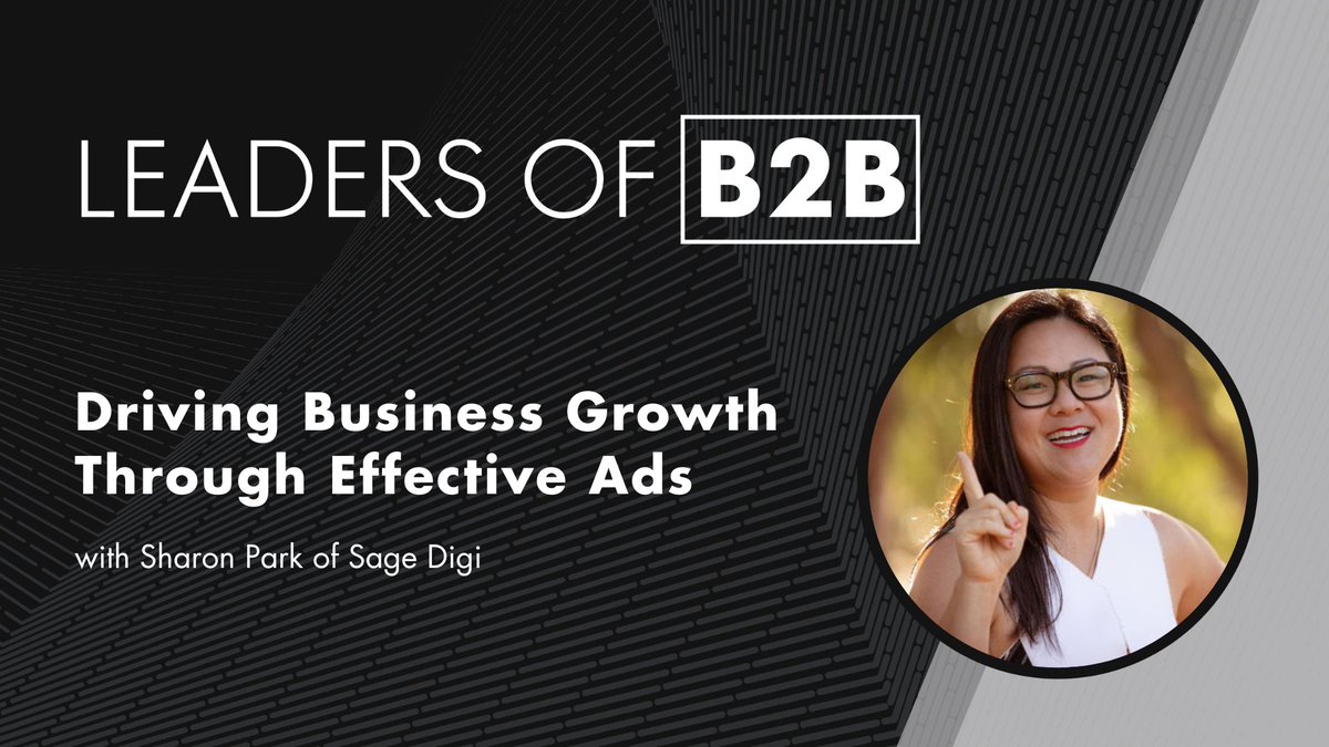 Discover how small companies make big impacts. @SharonParkNYC of @sage_digi shares strategies to outmaneuver industry giants on Leaders of B2B. Click for the full episode.

#B2B #BusinessLeaders #Leadership