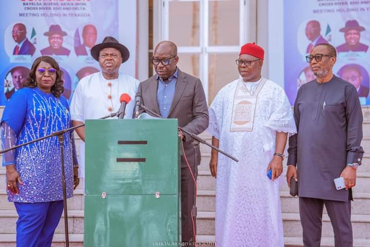 Today, I hosted in Yenagoa, a meeting of the Governors of the South-South States under the BRACED Commission. Thanks to our chairman, the Governor of Edo State, @GovernorObaseki for providing the needed leadership in our journey to a better regional co-operation and development.