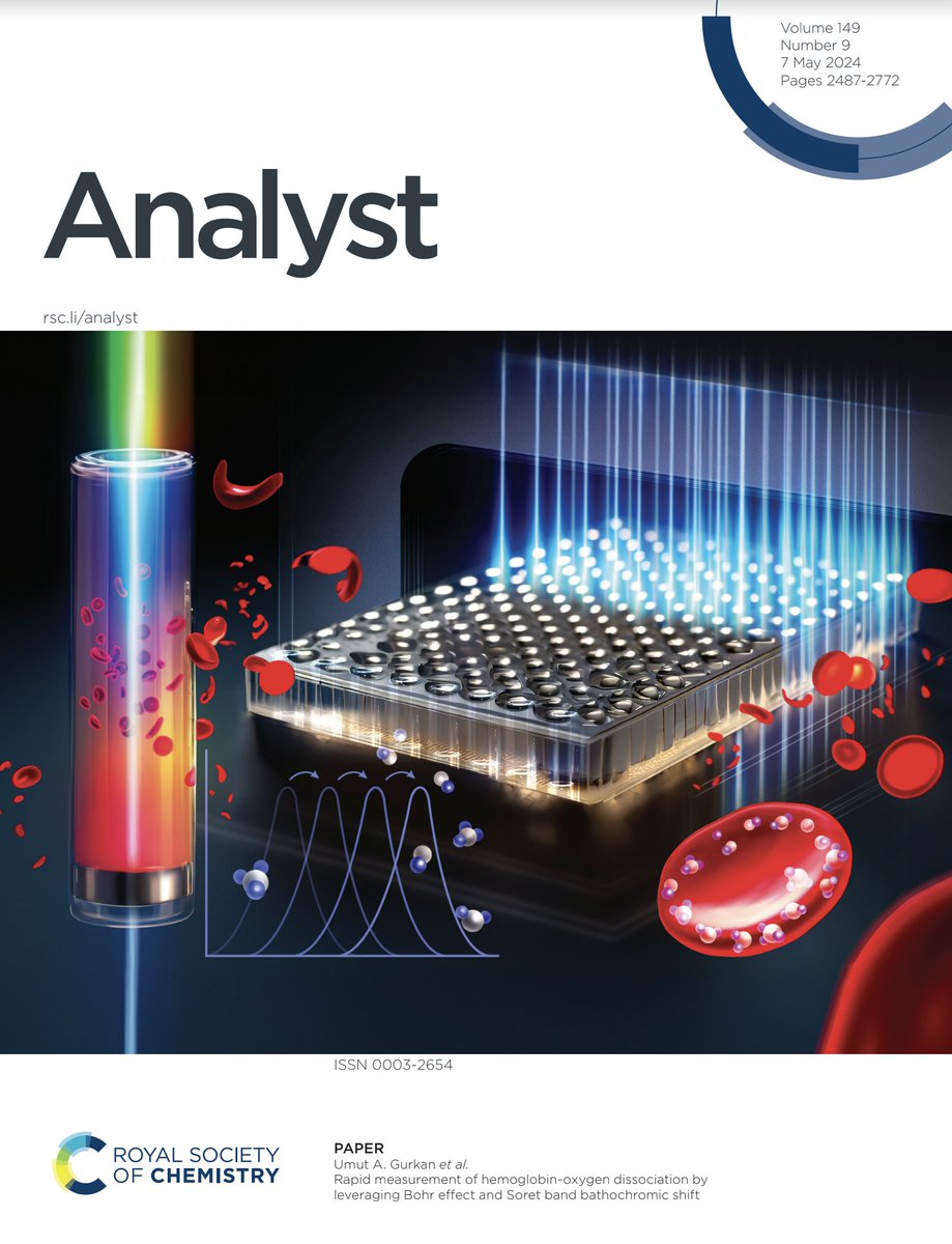 Happy to share that <a href="/ZoeSekyonda/">Zoe S</a>'s recent paper was selected as front cover in <a href="/analystrsc/">Analyst</a>. 

In this article, we present a rapid hemoglobin-oxygen dissociation measurement approach to screen for and detect hemoglobin-oxygen affinity abnormalities and to evaluate the function and