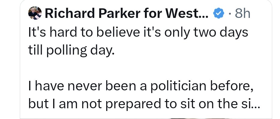 Bizarre from @UKLabour - 2 days to go to win the WM Mayoralty and @Keir_Starmer crony candidate @RichParkerLab emphasises his inexperience! And the incumbent has 7 years under his belt (even if he has been next to useless). @WMLabour @eldiablo0786 @bbcwm @ITVCentral #brum