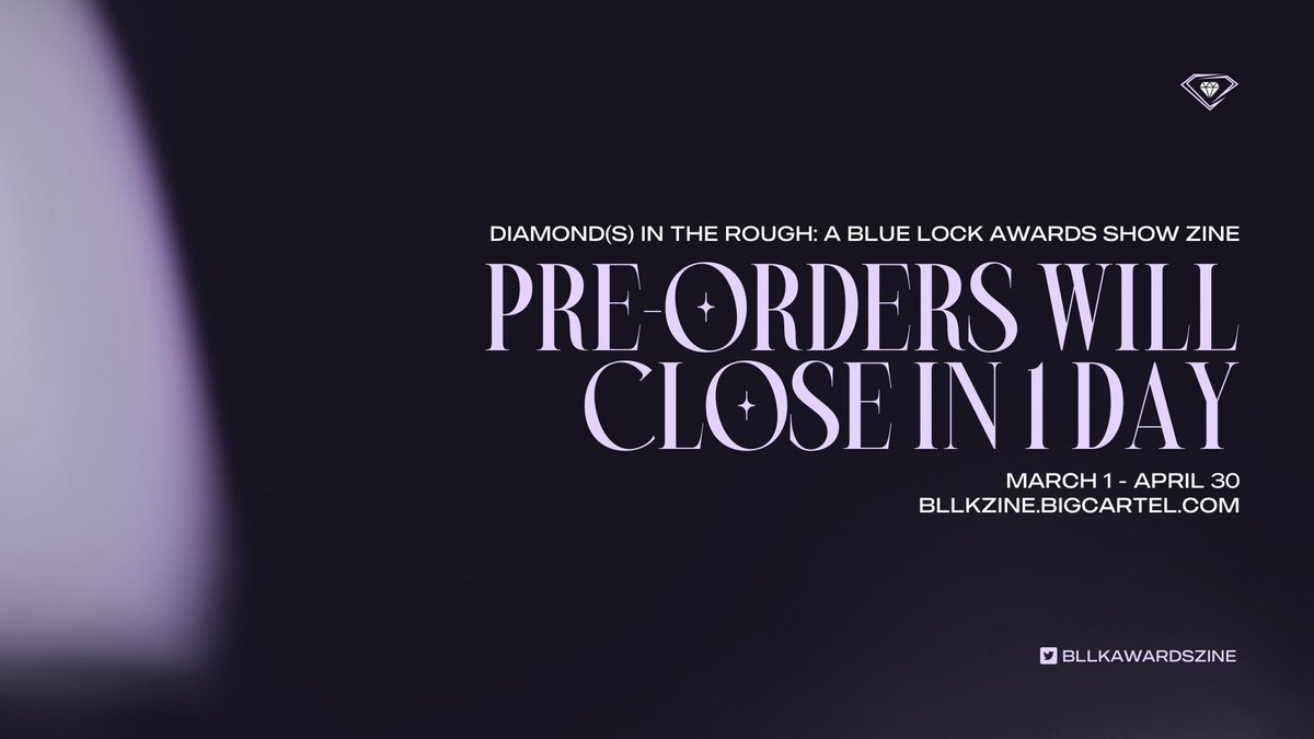 LAST DAY!! Preorders will close overnight tonight so don’t miss your chance to join us on the red carpet! 💎 bllkzine.bigcartel.com