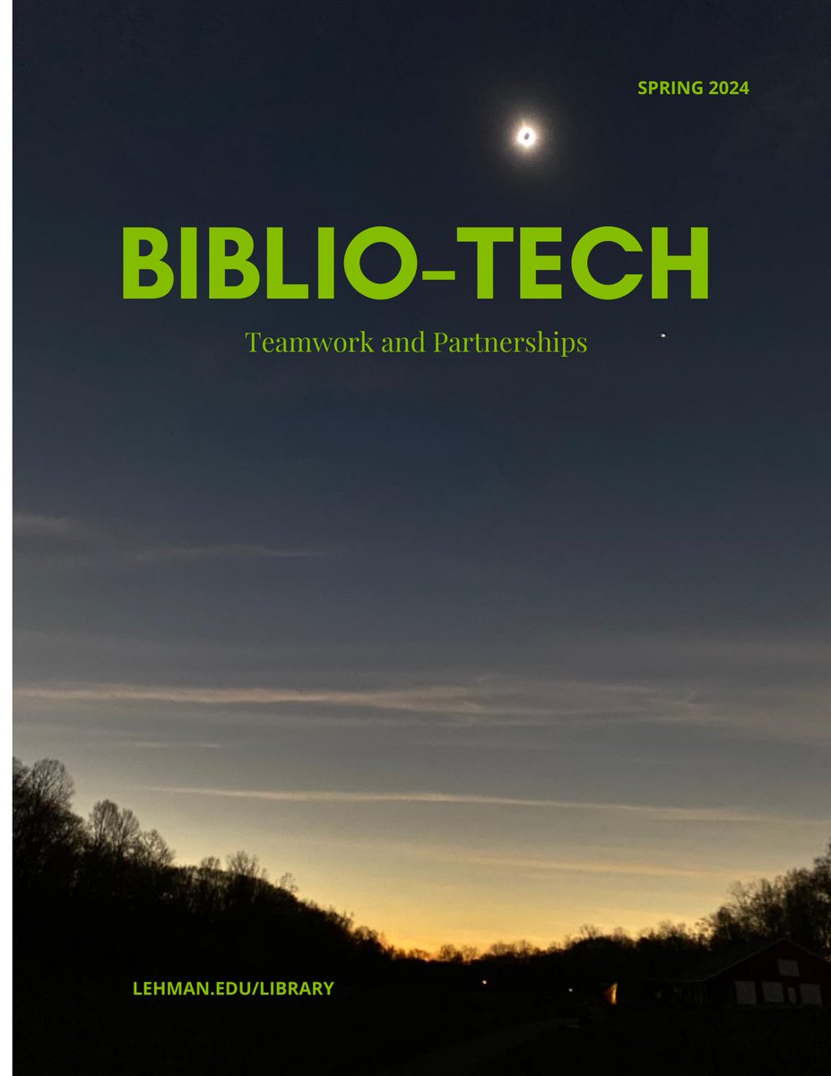 Leonard Lief Library is pleased to present the Spring 2024 issue of its newsletter, Biblio-Tech. Our theme for this issue is Teamwork and Partnerships. Check it out now: libguides.lehman.edu/biblio-tech-sp…