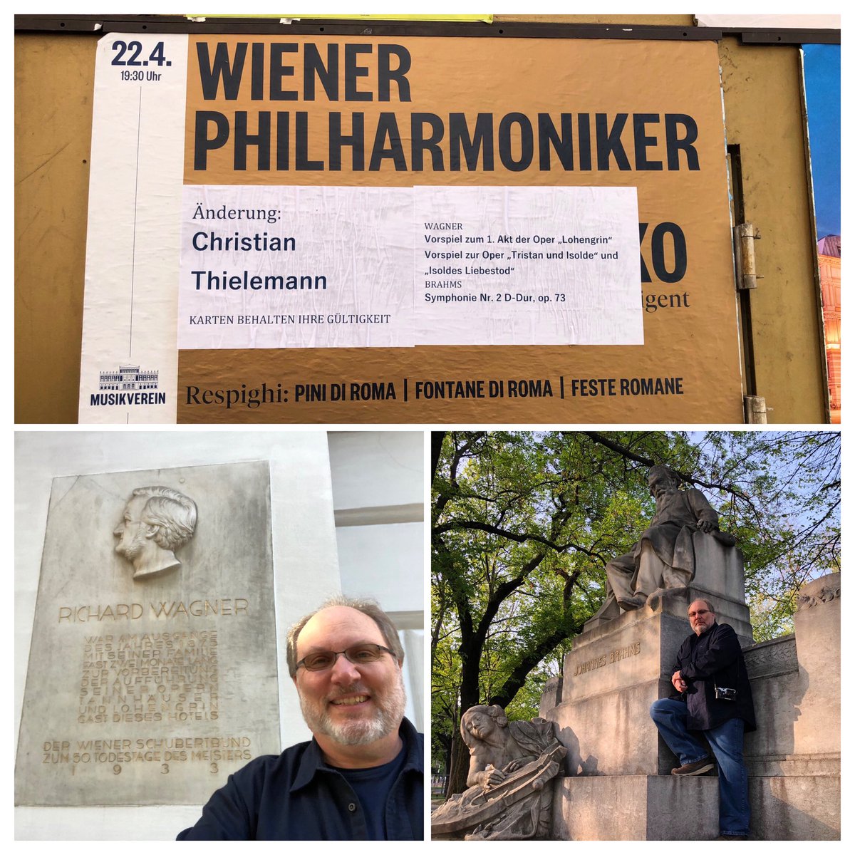 Last minute change to the #ViennaPhilharmonic program, and #RichardWagner and #JohannesBrahms were pleased, as was I.