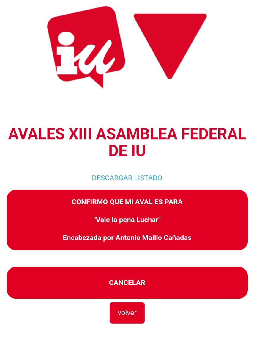 Acabo de avalar la candidatura encabezada por el querido @MailloAntonio porque siempre vale la pena luchar. Y vamos a seguir luchando por un mundo de iguales, porque todas tengamos derechos y no privilegios para unos pocos. ✊🏻✊🏻✊🏻💪🏻