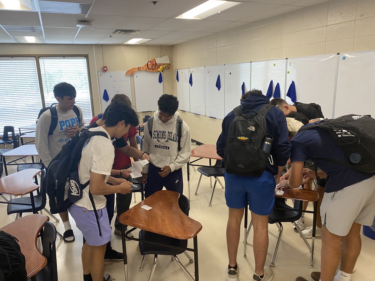 STEMTania's tweet image. The STEM @PopeAcademies students are doing “The Amazing Race” today using calculus and chemistry to solve clues in preparation for the upcoming AP exam! Dr. Kokan &amp;amp; Mr. Smith collaborated for this integrated activity! #STEMCobb #DoingDrivesLearning @ALDCOBB1 @PopeHS1