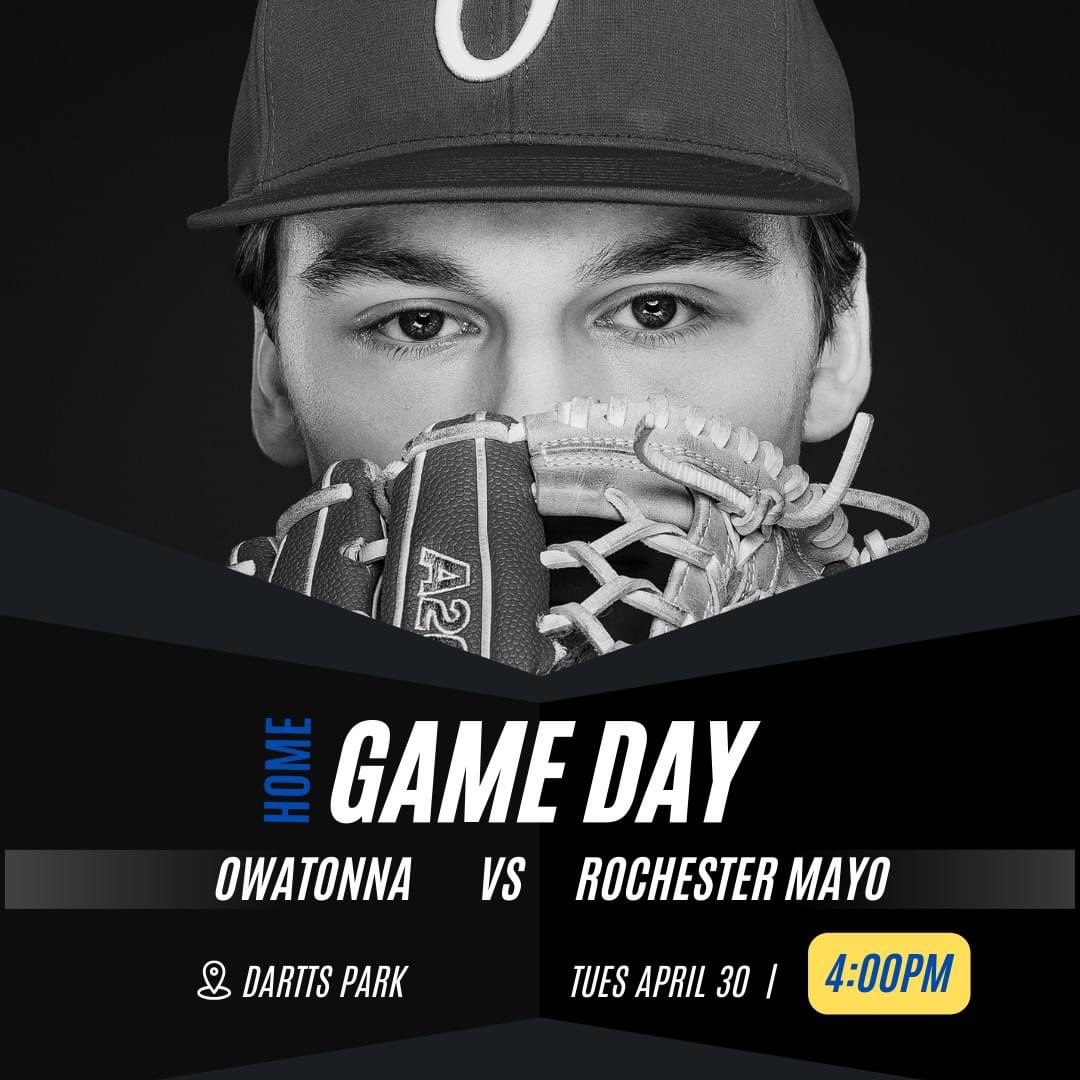 Owatonna Baseball (@otownbaseball) on Twitter photo 🔻Tonight: time change 4️⃣:00pm
📍Dartts Park
Huskies 🆚 Mayo - let’s go boys!
<a href="/OPP__Sports/">OPP Sports</a> <a href="/OwatonnaLive/">OwatonnaLive.com</a> <a href="/OhsStudSec/">OHS Student Section</a>
{•JV/9A at McKinkey•} 🔻Tonight: time change 4️⃣:00pm
📍Dartts Park
Huskies 🆚 Mayo - let’s go boys!
<a href="/OPP__Sports/">OPP Sports</a> <a href="/OwatonnaLive/">OwatonnaLive.com</a> <a href="/OhsStudSec/">OHS Student Section</a>
{•JV/9A at McKinkey•}