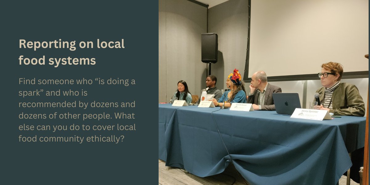 As a reporter, you can come into communities and truly listen to them without pushing the reporter’s own bias. Learn more: greatlakesecho.org/2024/04/26/rep… #environment #food #local #community #sej2024 #climatechange