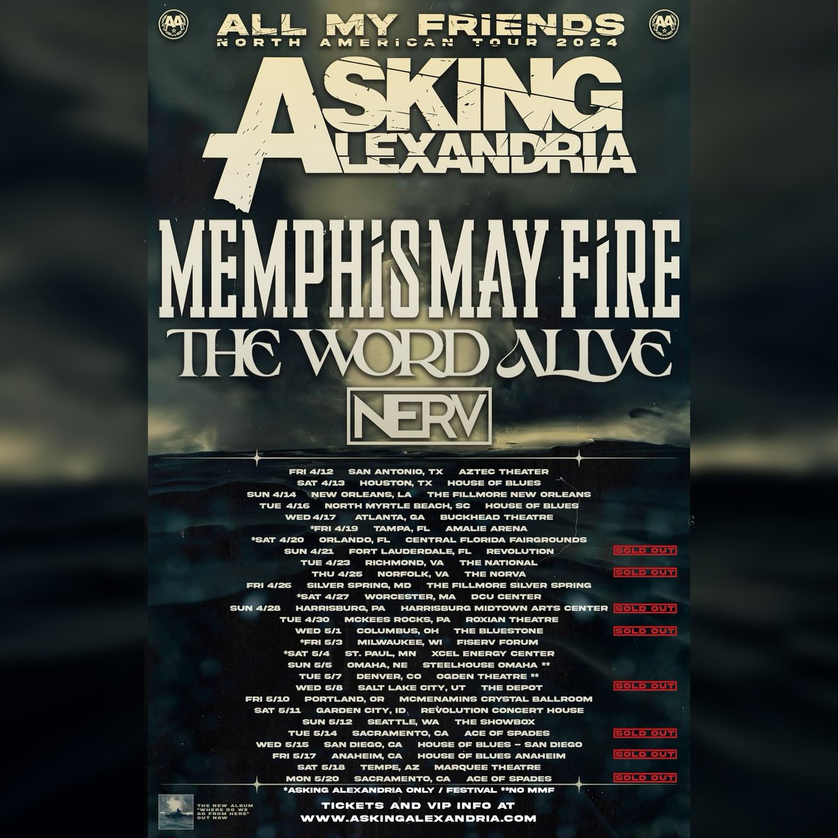 Low tickets tonight! MemphisMayFire.com