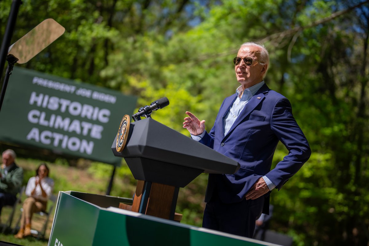 The Biden-Harris administration took major climate action during #EarthWeek:

✅ Protected 13M acres in the Arctic
✅ Launched American Climate Corps
✅ Unveiled #SolarForAll grants
✅ Finalized rules slashing power plant carbon and toxic pollution

Elections have consequences!