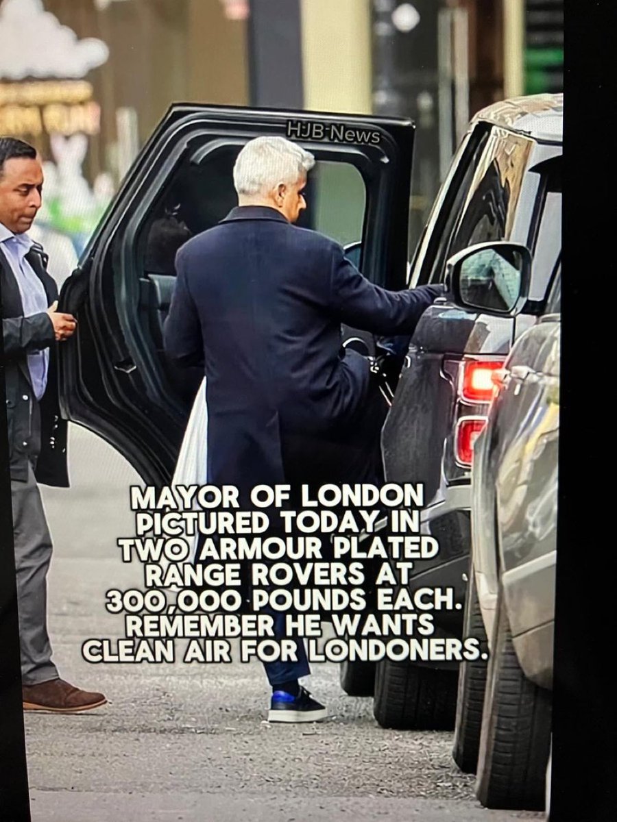 QUESTION: Khan says the London is safe for residents and tourists alike. If London is that safe my question is… Why does @SadiqKhan drive around London in a convoy and his own personal £300k Bullet/bomb proof car? He must be removed from office. On 2nd May @Councillorsuzie