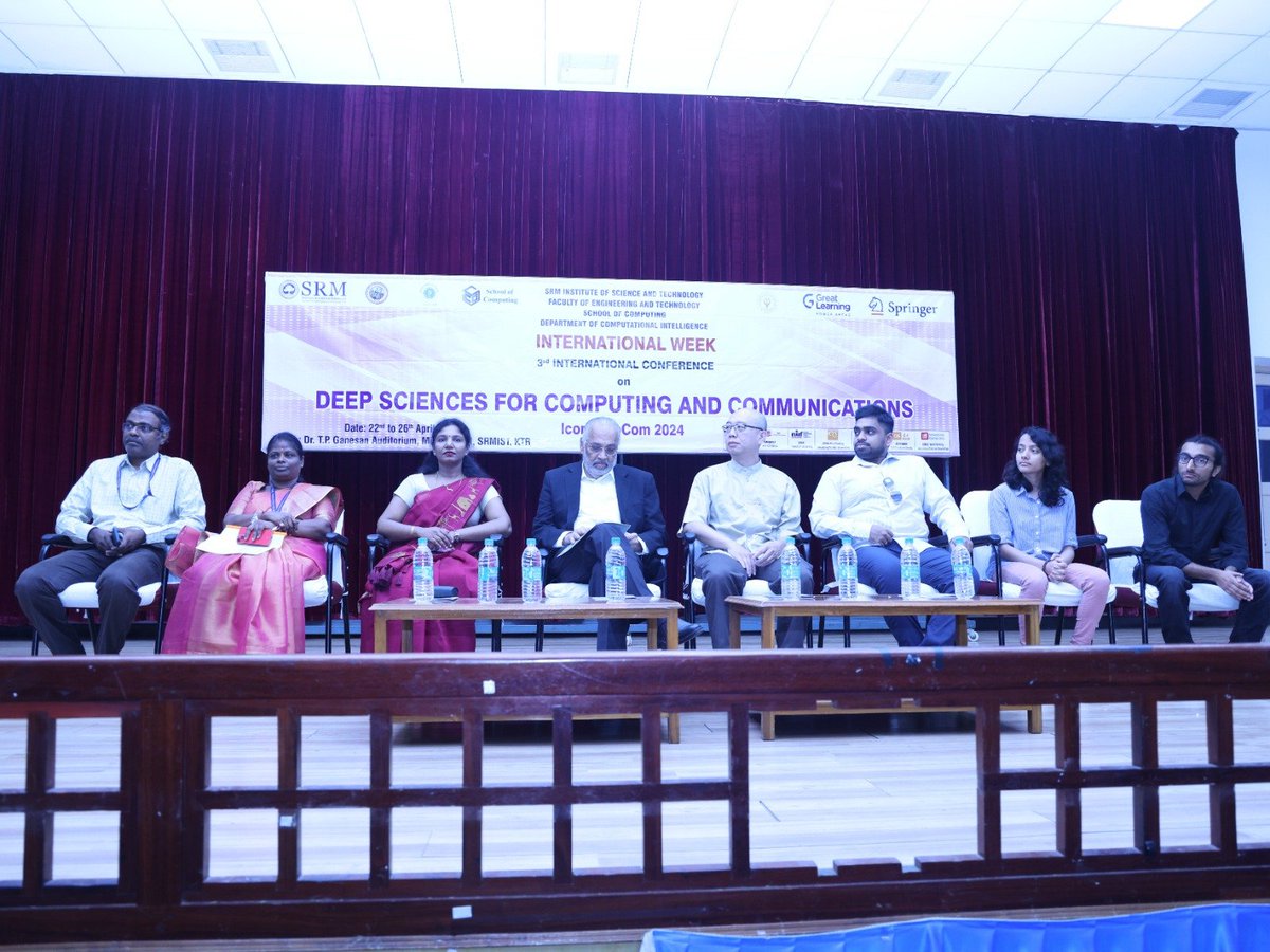 SoC_SRMIST's tweet image. The International Week is organized by Department of CINTEL School of Computing SRMIST for Gen AI, presented in collaboration with Springer, and featuring the third IconDeepCom 2024 from April 22nd to April 26th. 
 #IconDeepCom2024 
 #Springer #srmist #cintel #schoolofcomputing