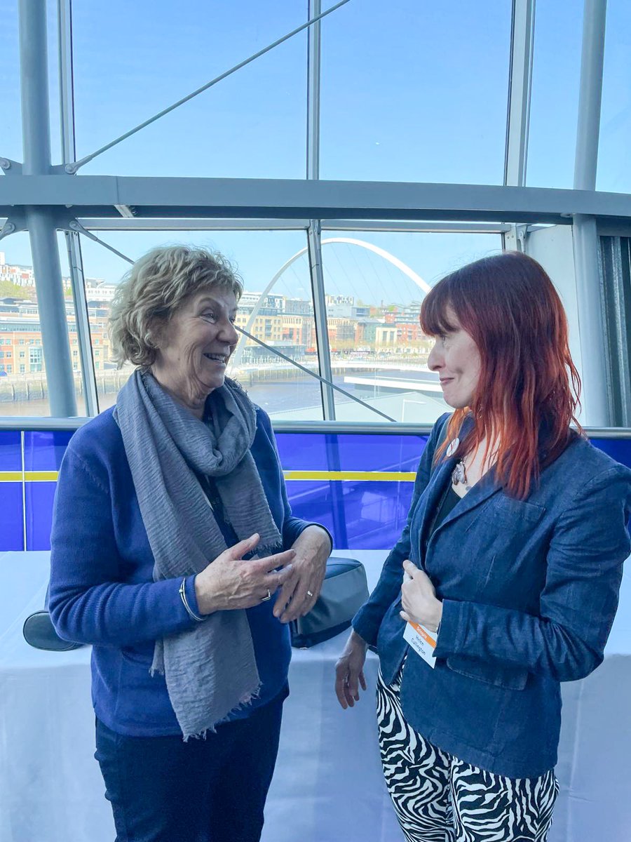 Sue Archbold and Helen Cullington meet at British Cochlear Implant Group meeting in Newcastle to plan the Brussels discussions! @BCIG_UK 

#CochlearImplants #Advocacy #HearingLoss #BritishCochlearImplantGroup