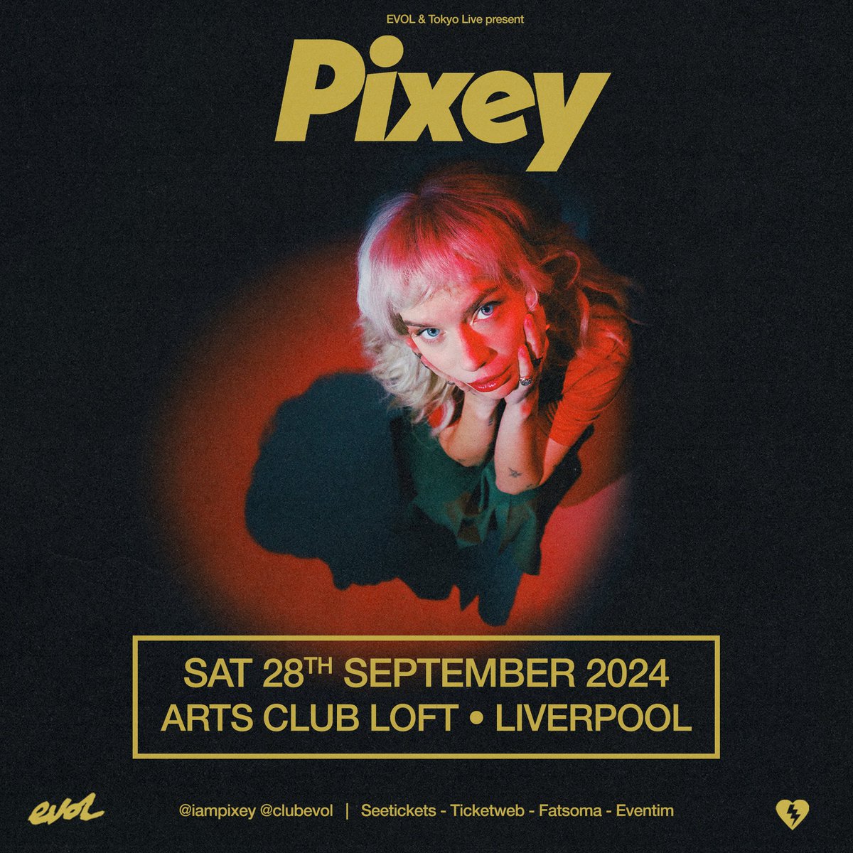 ***ANNOUNCEMENT*** Delighted to announce our pal, pop-visionary @pixeyofficial performs a home headline show, Saturday September 28th @artsclublpool. Incredible new single & video M.D.B. out now 👇 youtu.be/4vhMSi9bDO8?si… Tickets on-sale 10am Friday May 3rd via @seetickets -x-