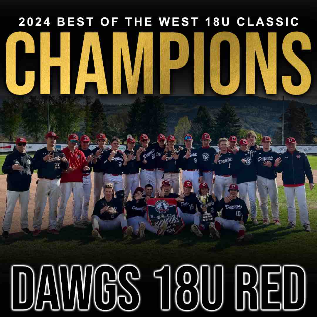 Congratulations to our Dawgs 18U Red winning the Best of the West Classic! Great job, Dawgs! #dawgs #baseball #champions #bestofthewest #baseballalberta #baseballcanada #yycbaseball #youthbaseball #travelball