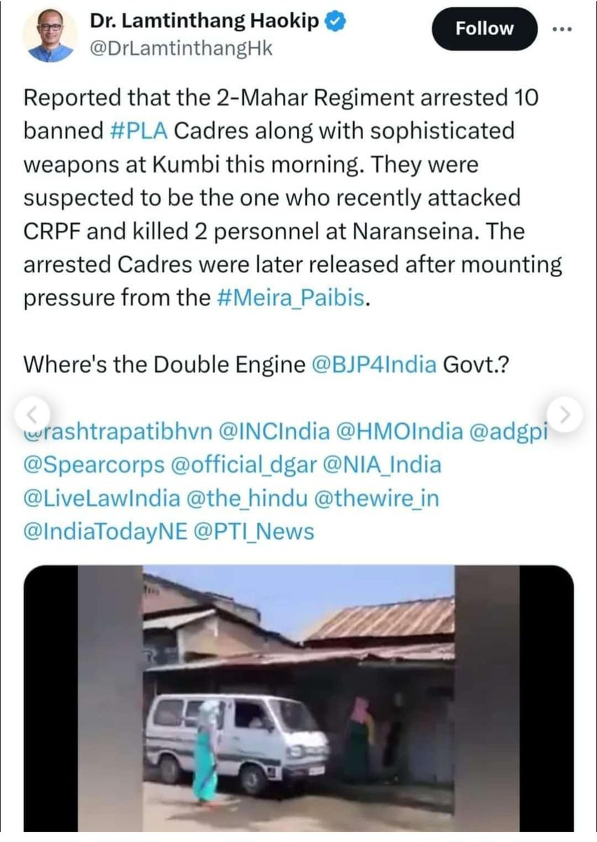 @manipur_police Mr. @DrLamtinthangHk spreads misleading information to the general population. So, @manipur_police, who are you waiting for? He is carrying out his everyday routine. @MIB_India @TwitterIndia, he is propagating hatred and misinformation. How long will you keep this handle?