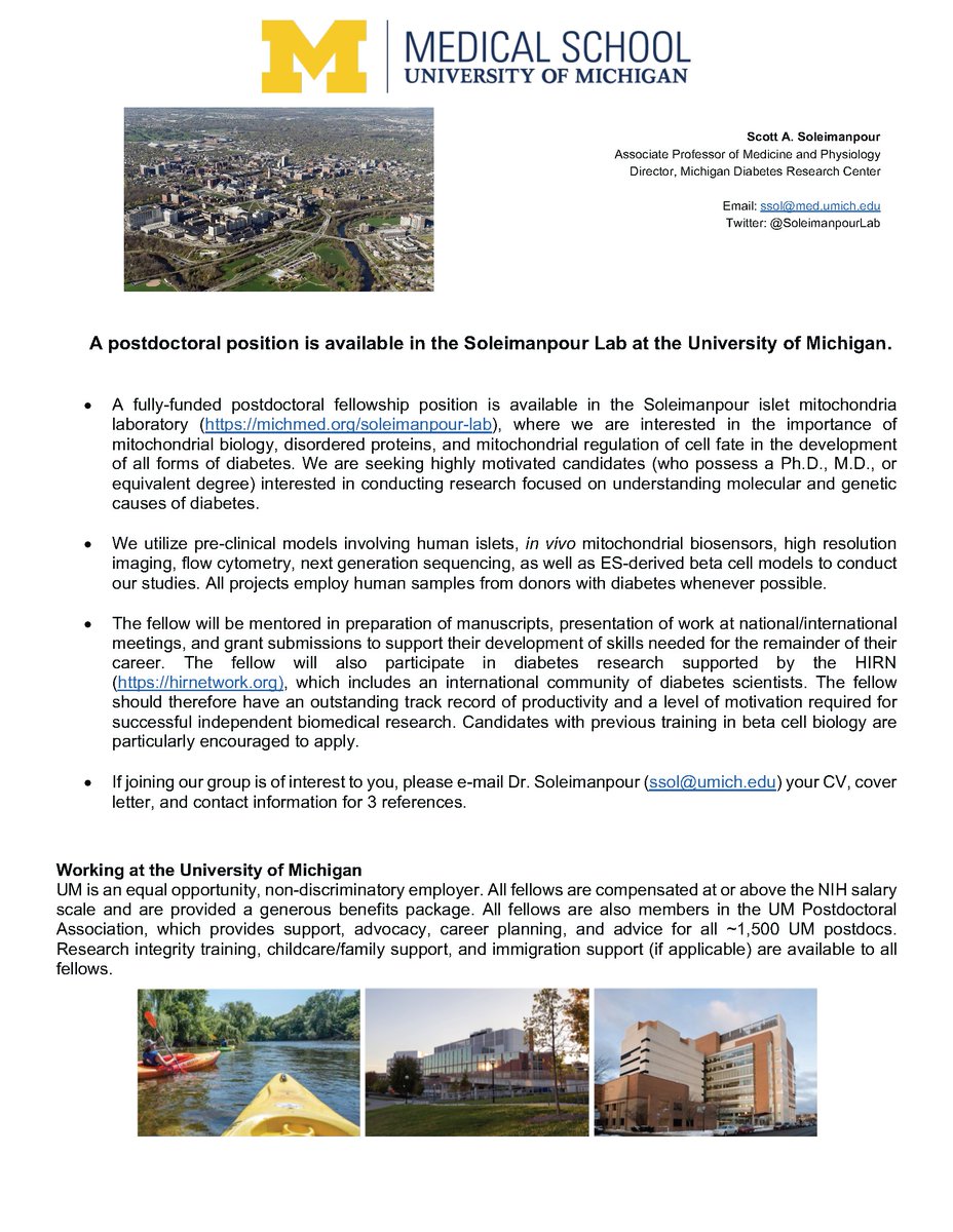 🚨We're looking for a new post-doc to join us on the North Coast leading a multidisciplinary project focused on diabetes and disordered proteins. E-mail or DM if interested!

Please share/RT broadly - thank you! #postdoc #fellowship