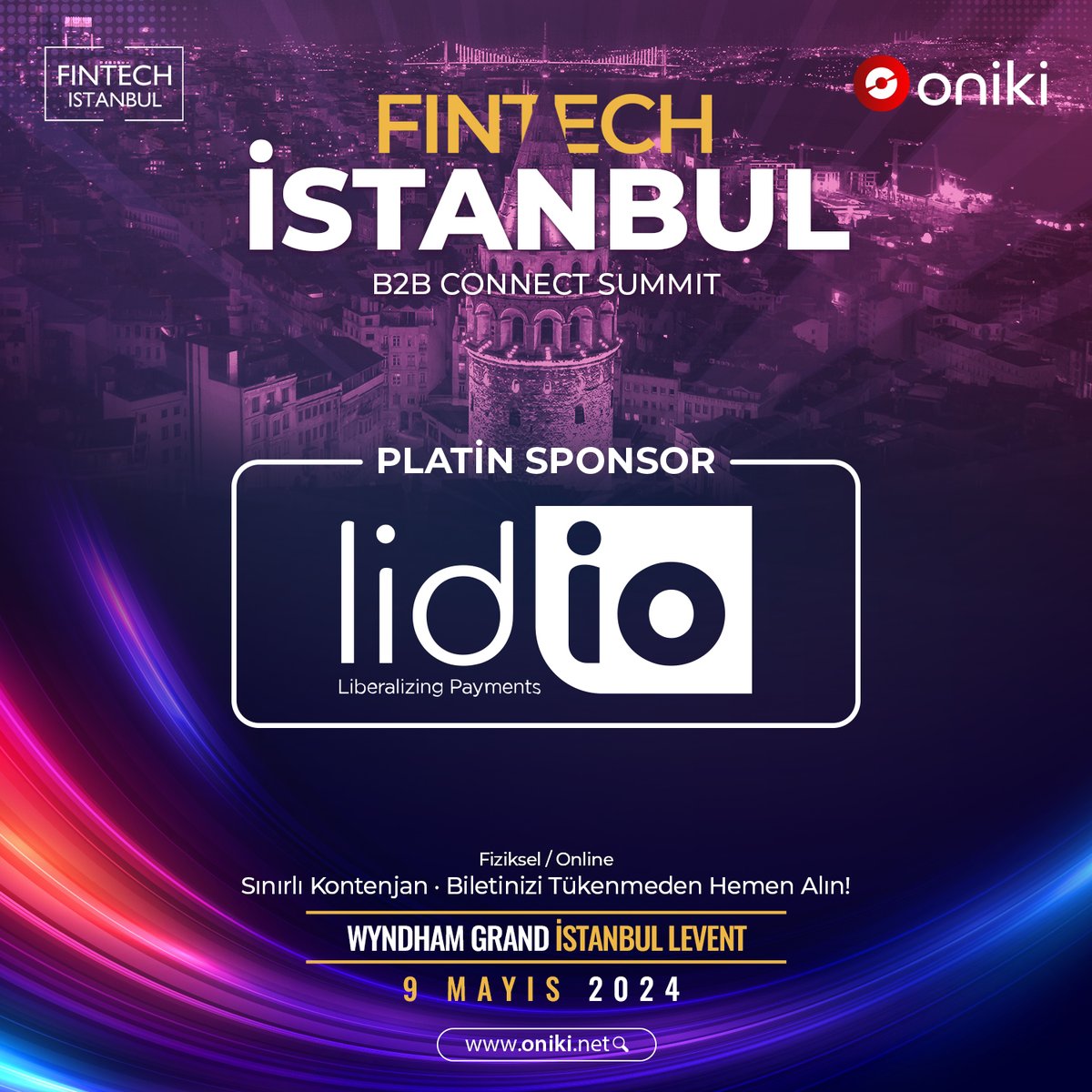 @oniki_net ve @fintech_istanbul İş Birliğinde; Fintech İstanbul B2B Connect Summit @LidioTR ‘nin platin sponsorluğunda gerçekleşecek! 🥳 #oniki #fintech #fintechistanbul #FinTechIstanbulB2BConnectSummit #ftib2bconnectsummit