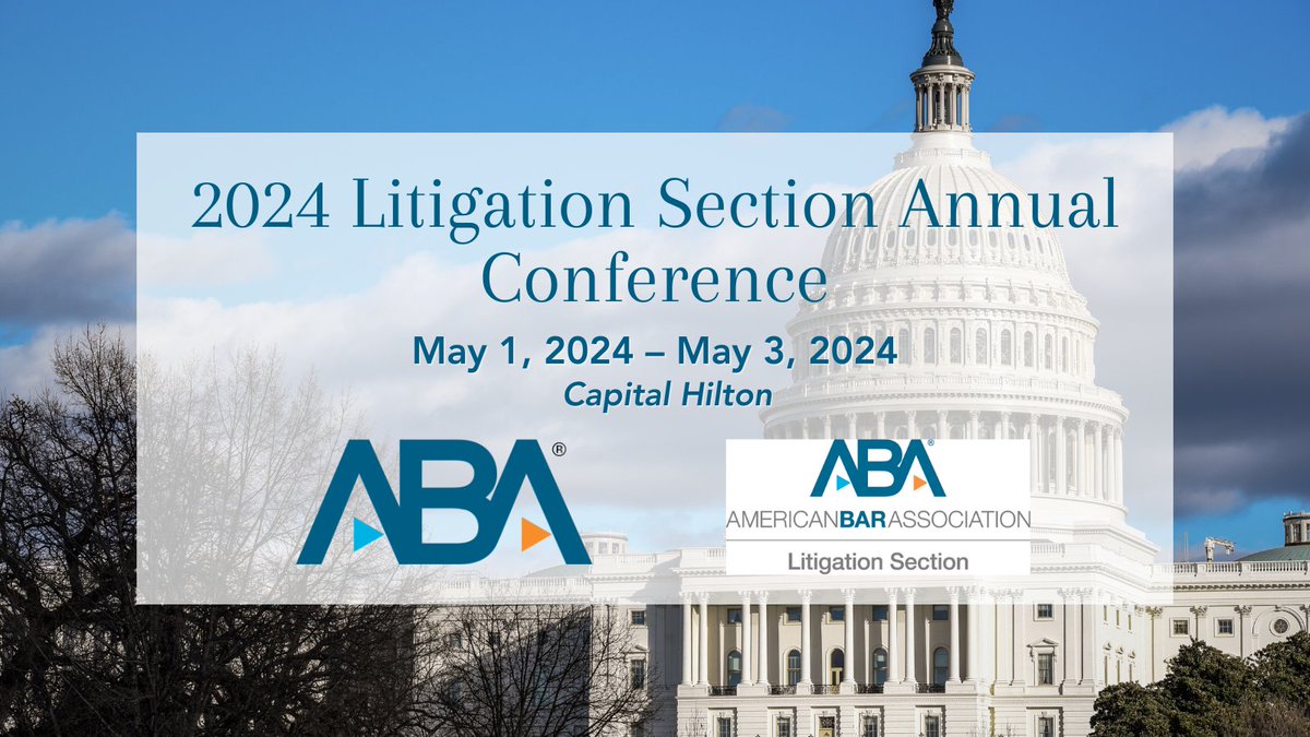 #WeeklyPresidentialSpotlight: Lawyers are key to democracy's future! Learn how in @ABALitigation's vital talk May 3, 9 am ET w/@judgeluttig & Jeh Johnson, co-chairs of @ABAEsq's Task Force for American Democracy, w/@UVADemocracy's @MelodyCBarnes. ambar.org/sac2024
#ABA