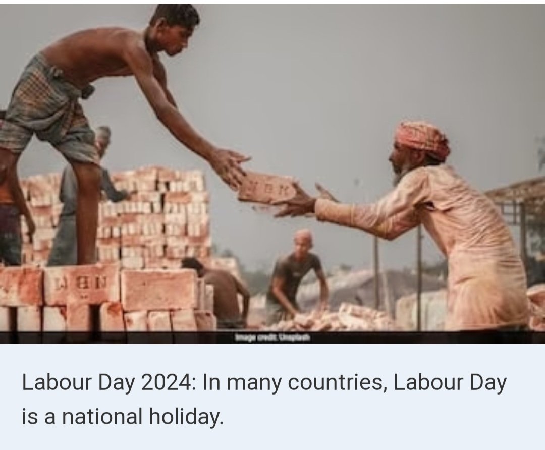 @ilo @LabourMinistry @PMOIndia @ProfBabones @ILONewDelhi @nrajabpcl @samirsinh189 @RDXThinksThat @RajaLiaqatAliK3 @swamisandeepani #LabourDay 2024: Every year on May 1st, we celebrate Labour Day /May Day/ International Workers' Day. This day serves a dual purpose: to remind workers…