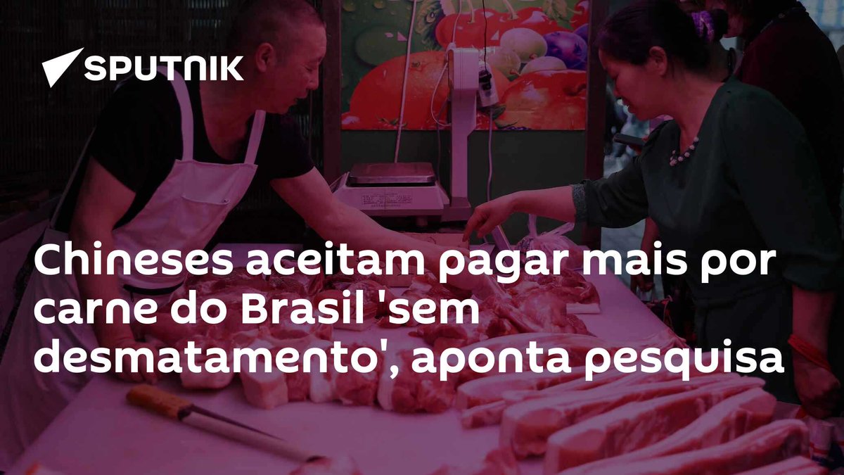 Chineses aceitam pagar mais por carne do Brasil 'sem desmatamento', aponta #pesquisa dlvr.it/T6Dh8S