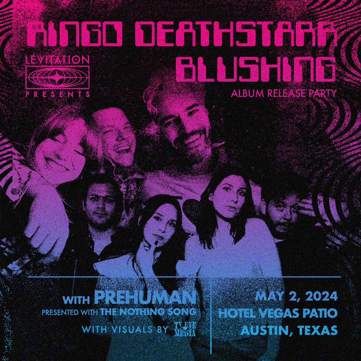 This Thursday at @HotelVegasATX! Shoegaze / dream pop double header with @RingoDeathstarr and @BlushingBand, who are celebrating the release of their excellent new LP. Don’t miss it! Tix >>> levitation.fm/shows/