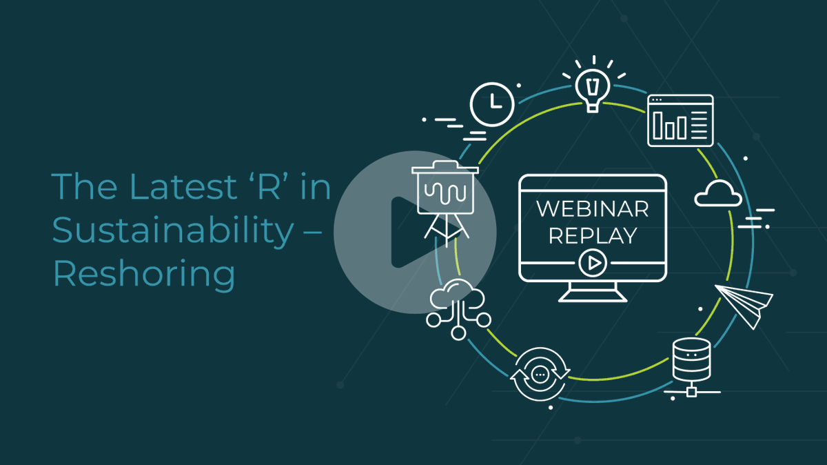 Missed our webinar on 'The Latest 'R' in Sustainability: Reshoring'? You can now catch the replay on-demand. Gain valuable insights into reshoring strategies for a more sustainable supply chain. 

bit.ly/3xYyI73
 #Sustainability #Reshoring #SupplyChain