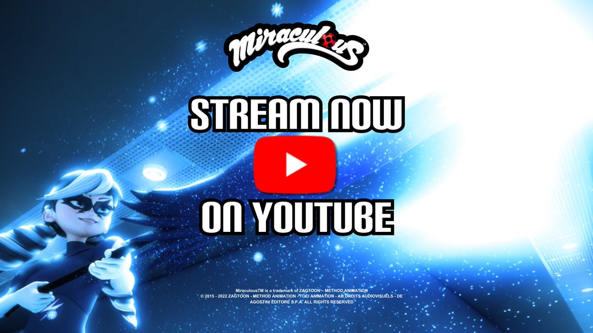 👀We have some miraculous news! 🤩 We are launching full episodes of Miraculous: Tales of Ladybug and Cat Noir on YouTube. ☔️ Stream Stormy Weather for FREE, now on the Miraculous Ladybug YouTube Channel. 🍿 🔗WATCH NOW: youtu.be/WVzBWGhIPxg?fe… #miraculousnews #stormyweather