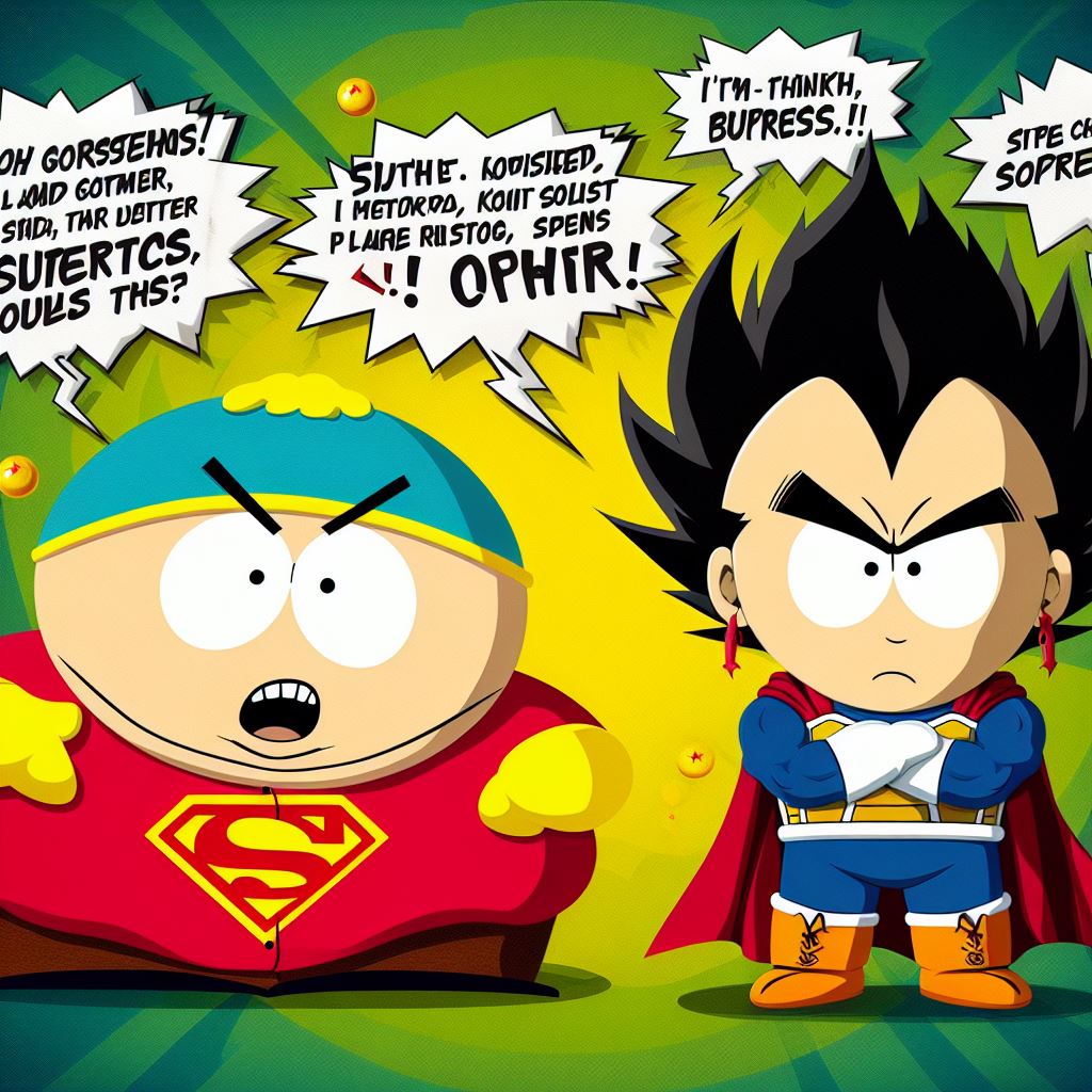 Eric Cartman y Vegeta #EricCartman #Vegeta #SouthPark #DragonBall #IA