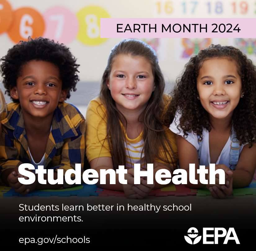 #DYK Pollutants outside schools can make their way into school classrooms? Cleaner air outside leads to healthier air inside 🌬️🌎. Learn how to keep students healthy ⬇️ epa.gov/schools #EarthMonth