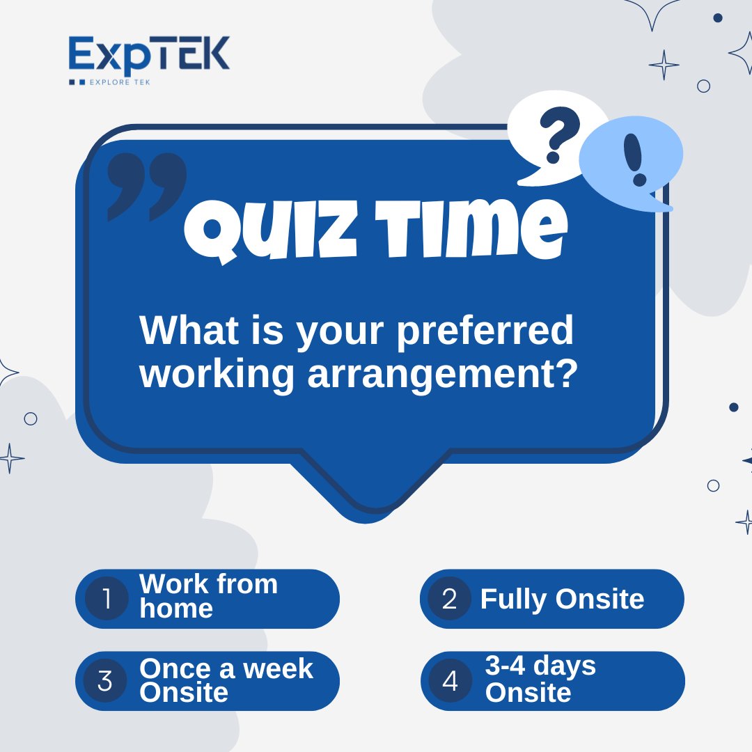 Let's find out what is your preferred working arrangement? #workarrangement #preferredarrangement #quiz