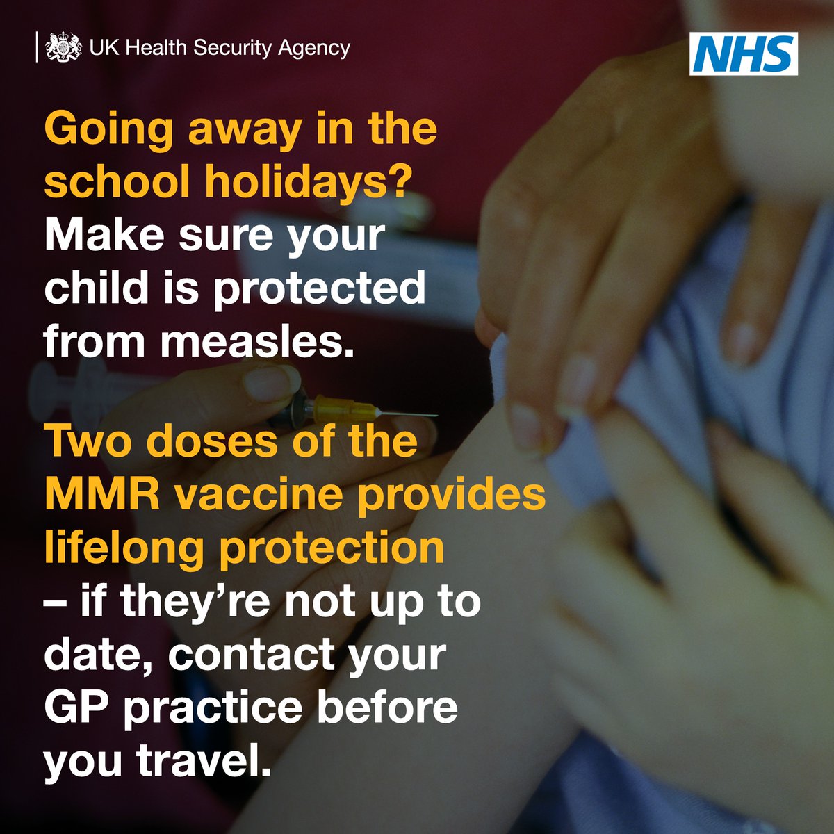 If you’re planning to travel abroad during the school holidays, make sure to check your child is up to date with their vaccinations, including the #MMR vaccine. Contact your GP practice to book any catch up jabs before you travel ✈🚢🚉
