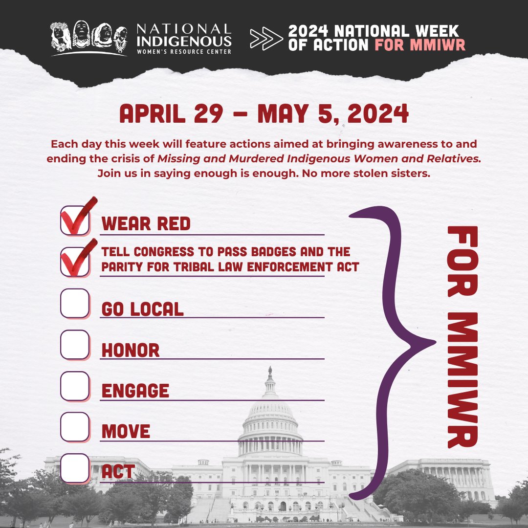 ⚖️ 🏛️ Tell Congress to act swiftly to pass the BADGES for Native Communities Act to ensure Tribal justice systems have the resources and support needed to protect Tribal communities. See the link 🔗 niwrc.quorum.us/campaign/45991/ #PassBADGES #NoMoreStolenSisters