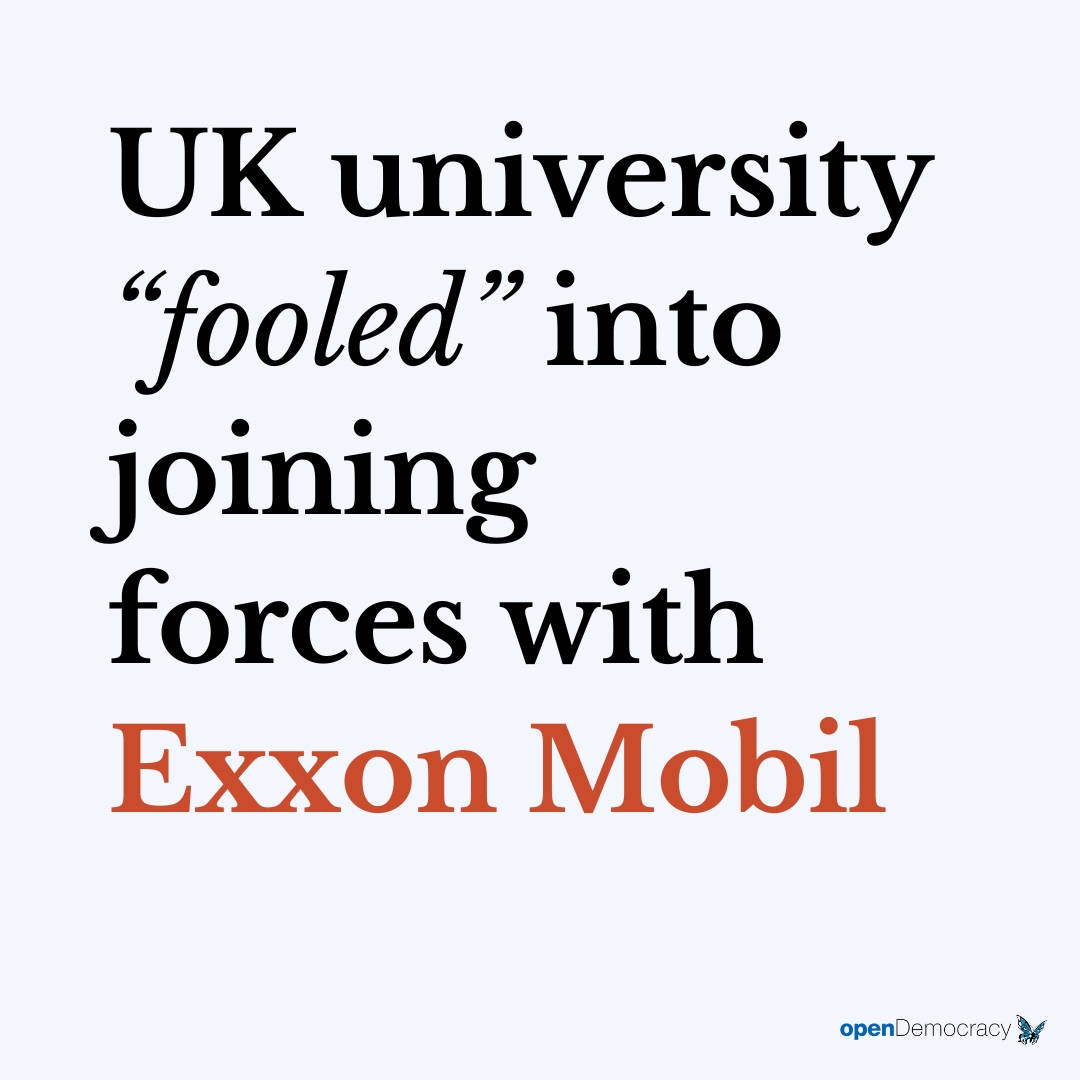 UK professor condemns own university after @openDemocracy uncovered its involvement in Exxon’s ‘greenwashing’ project. Find out more here 👇 opendemocracy.net/en/southampton…