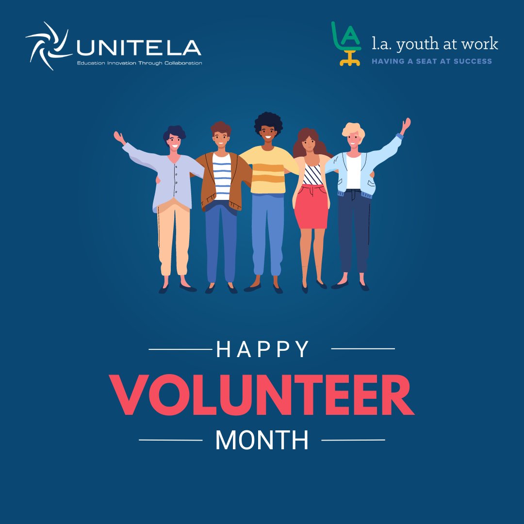 🌟April is #NationalVolunteerMonth! 🌟 Huge thanks to all our amazing UNITE-LA volunteers! Your dedication to education & workforce development allows us to fulfill our mission! Together, we empower 2,000+ young adults in the L.A. area yearly. Your support means everything!