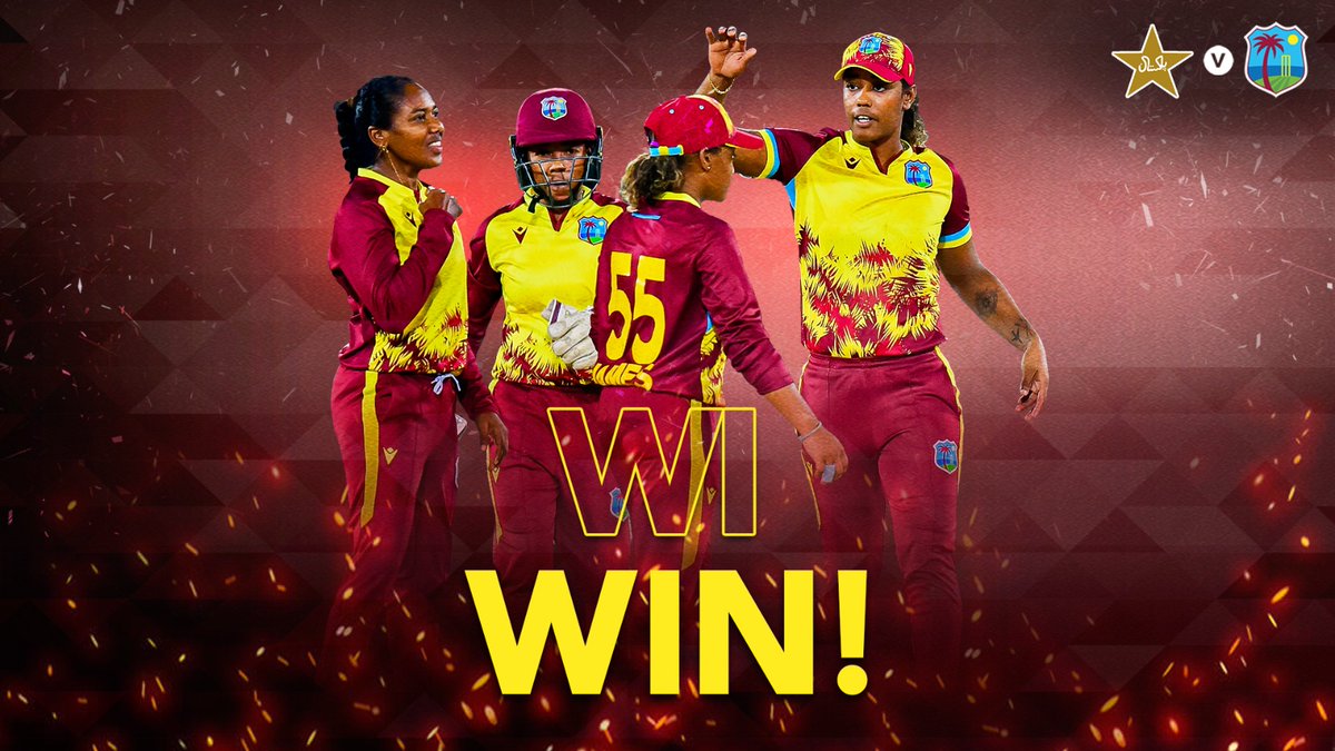 WI are on fire 🔥, the #MaroonWarriors clutch it by 2️⃣ runs at the death to make it 6️⃣ wins in row! 🏏🌴
#PAKWvWIW