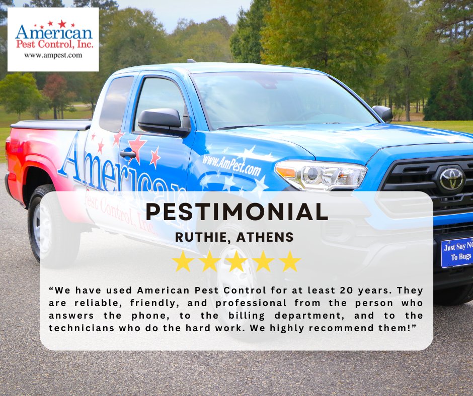 We strive to make ALL of our customers happy ones! Call us today. (706) 546-1490 #pestmanagement #apc #local #review #5stars #pestimonial