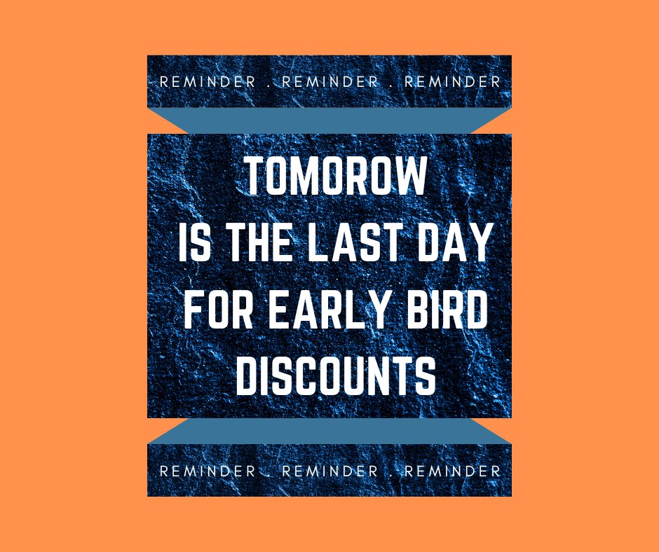 Don't miss it!

The Early Bird Deadline ends tomorrow.  

Register by May 1st to save $15 each on both events (Pastor's Conference &amp; Convention).

More information at usmb.org/gathering2024

Register now at bit.ly/gathering2024r…

#USMB2024
