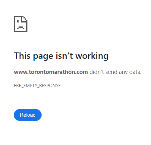 #torontomarathon race day is Sunday, no website on Tuesday?