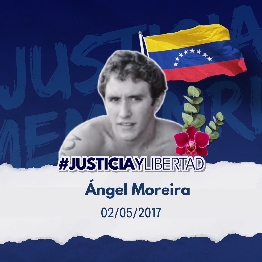 La vida de Ángel Moreira acabó abruptamente el 2 de mayo de 2017, murió en el contexto de una manifestación pacífica en la ciudad de Caracas. Lo recordamos y mantenemos viva la memoria de este atleta que tanto le dio a Venezuela. #JusticiayLibertad