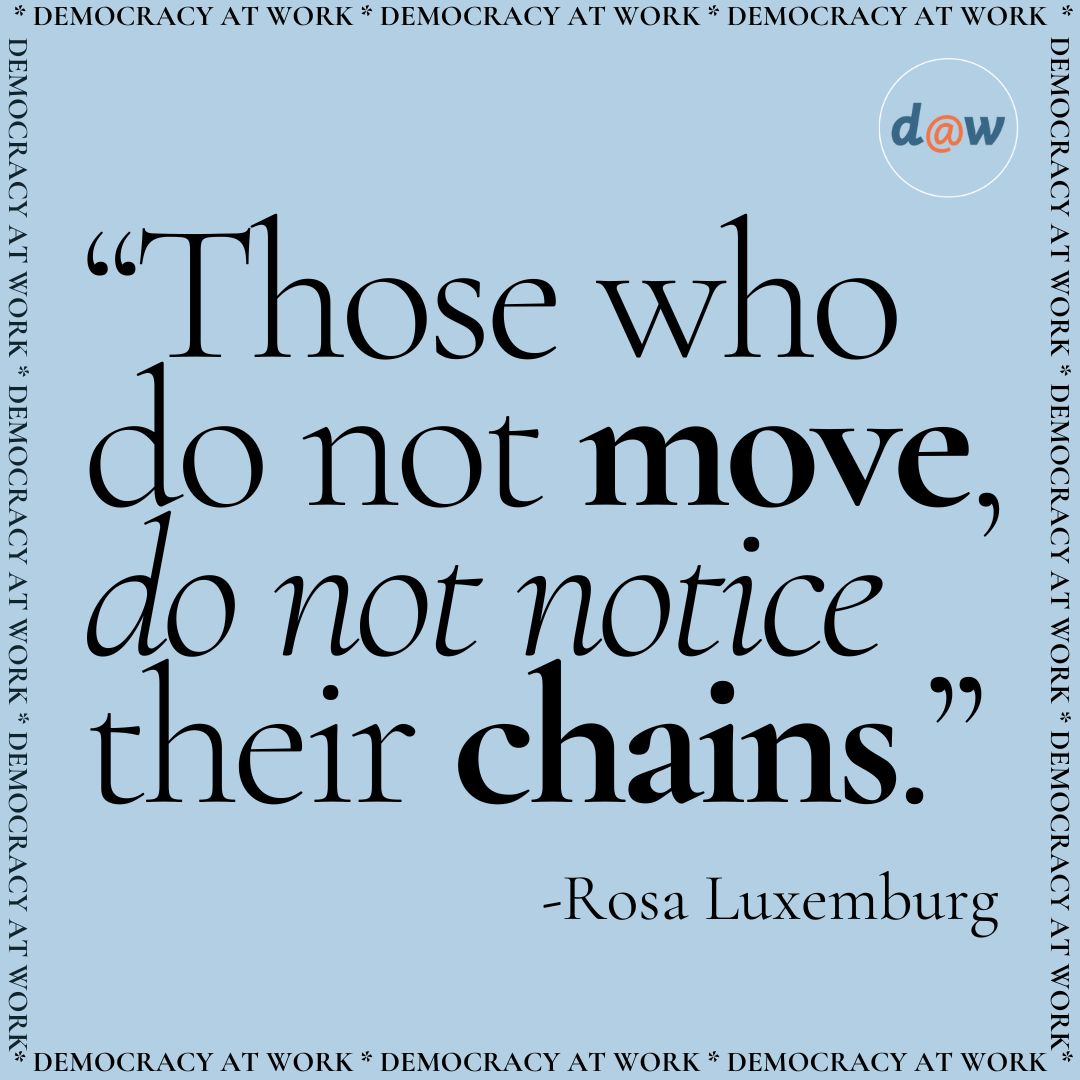 “Those who do not move, do not notice their chains.”     
 -Rosa Luxemburg #resistcapitalism #anticapitalism #antiimperialism #organize #workersoftheworldunite #democracyatwork #educate #peoplepower #ELPuebloUnidoJamasSeraVencido ✊🏼✊🏽✊🏾✊🏿🌹❤