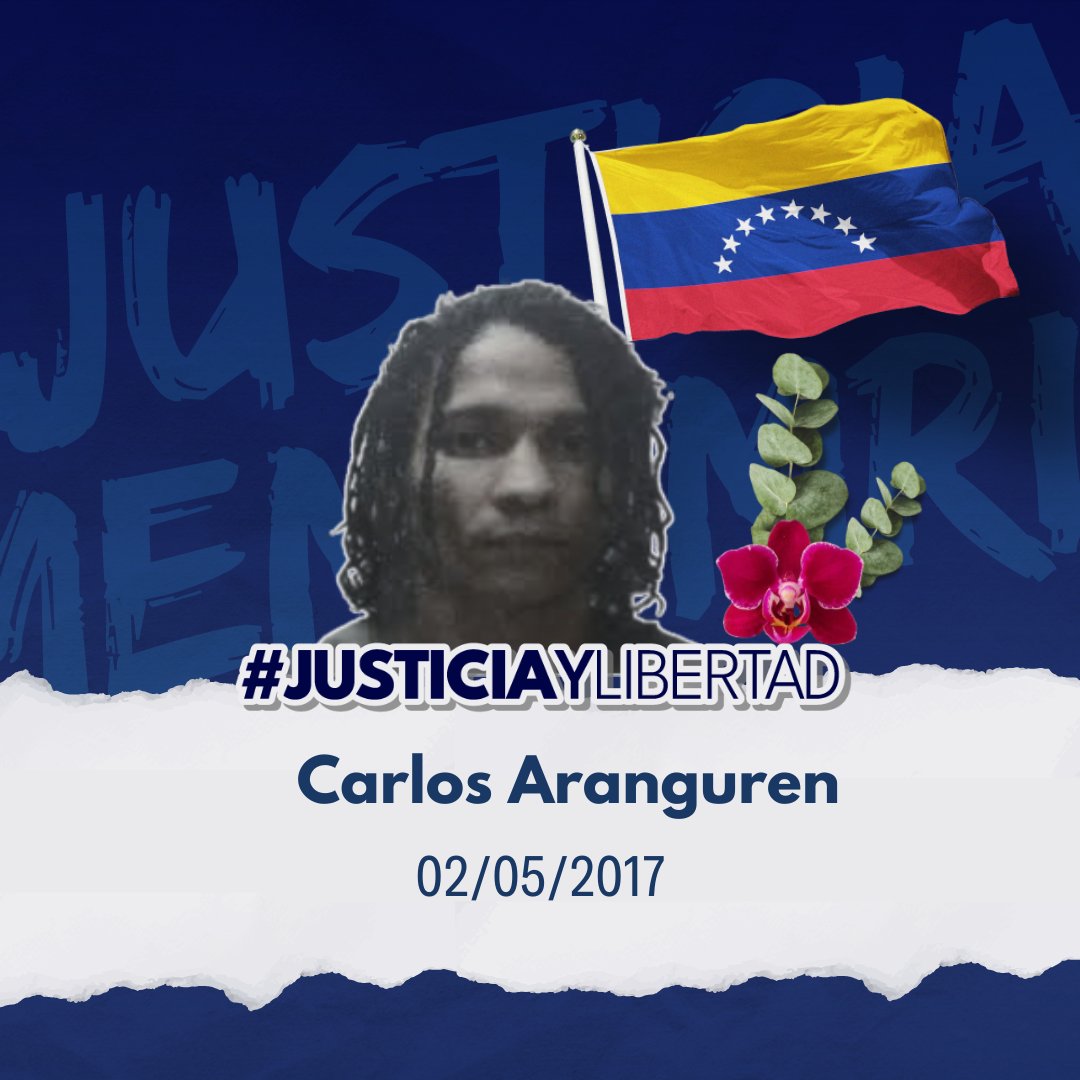 Las calles de Petare se tiñeron de rojo por el asesinato de Carlos Aranguren en medio de una protesta hace 7 años, el 2 de mayo de 2017. Sus familiares y amigos aún lloran su muerte y exigen justicia. ¡Prohibido olvidar! #JusticiayLibertad